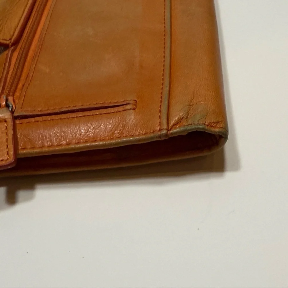 Kate‎ Landry Orange Leather Wallet